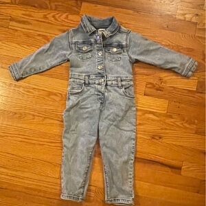 Girls Denim Jumpsuit